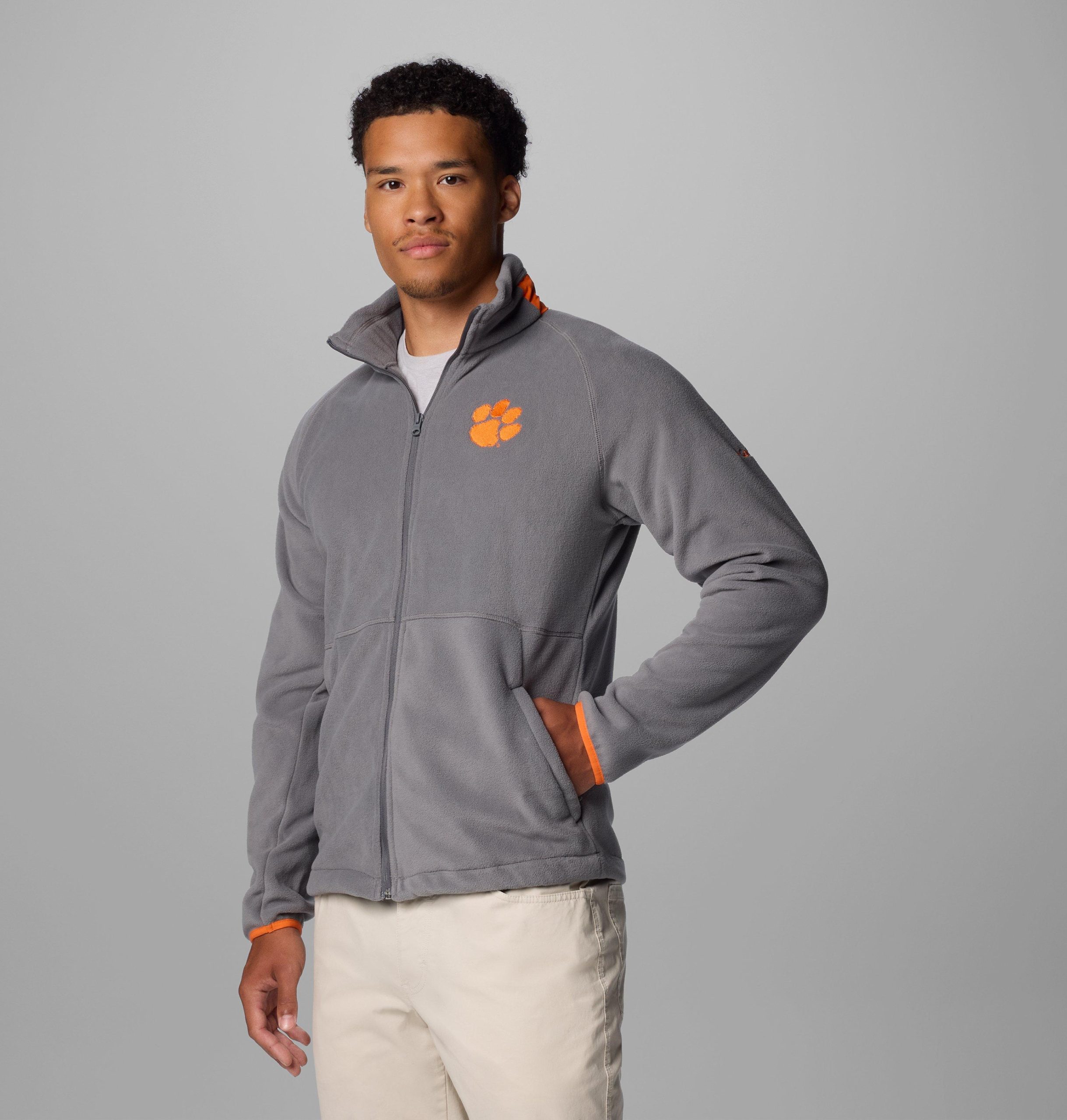 herren collegiate flanker iv fleecejacke - clemson