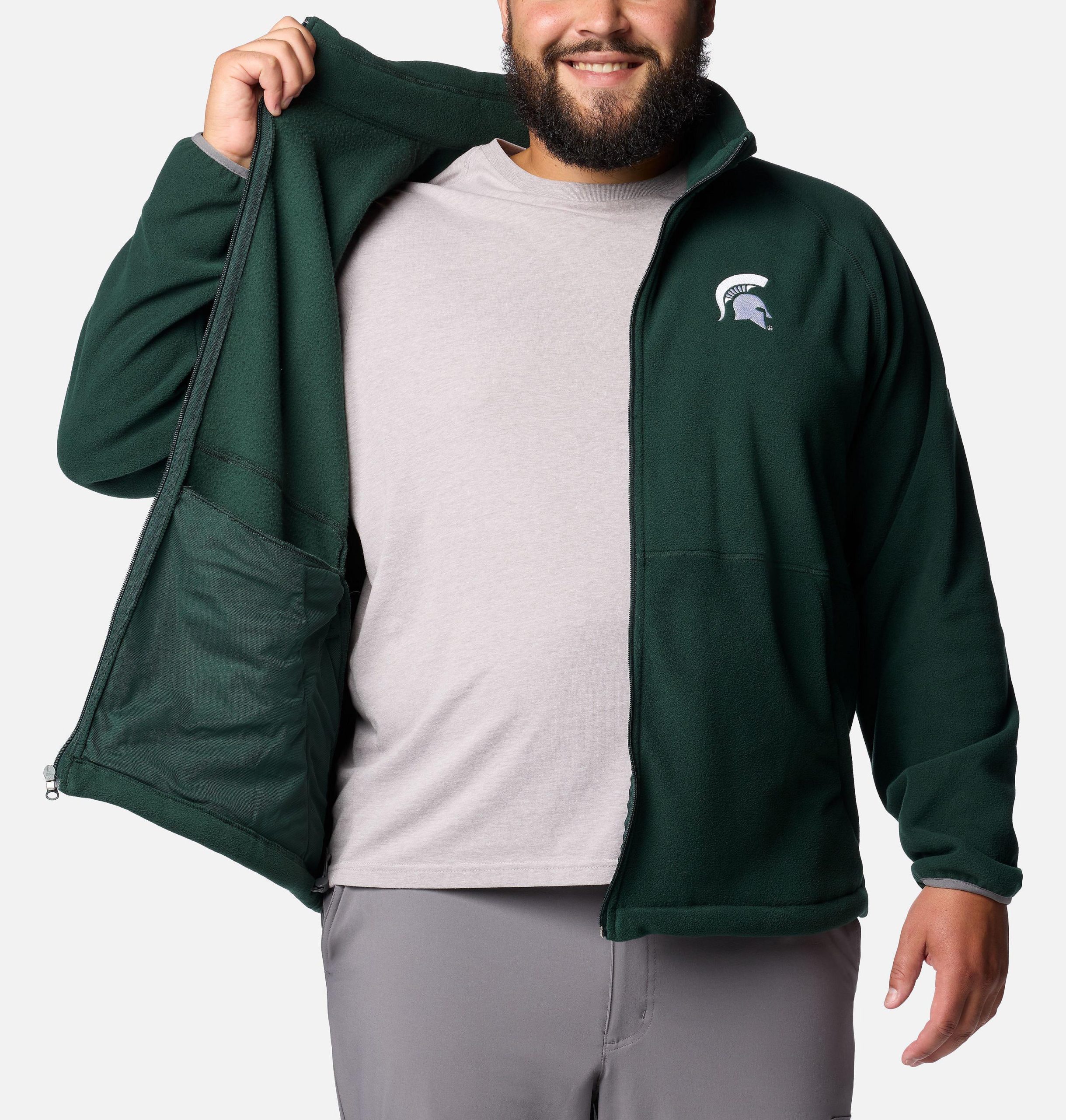 herren collegiate flanker iv fleecejacke – größe l – michigan state