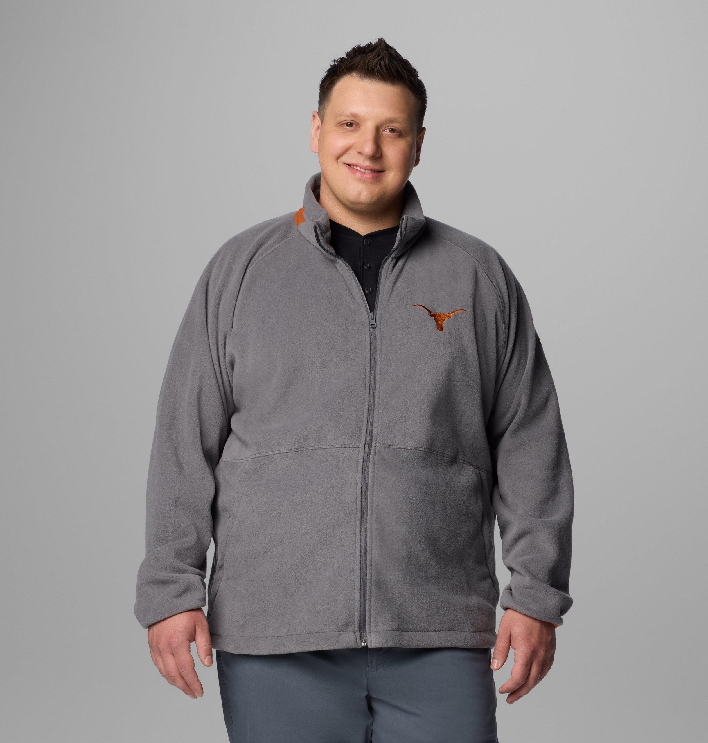 herren collegiate flanker iv fleecejacke – größe l – texas