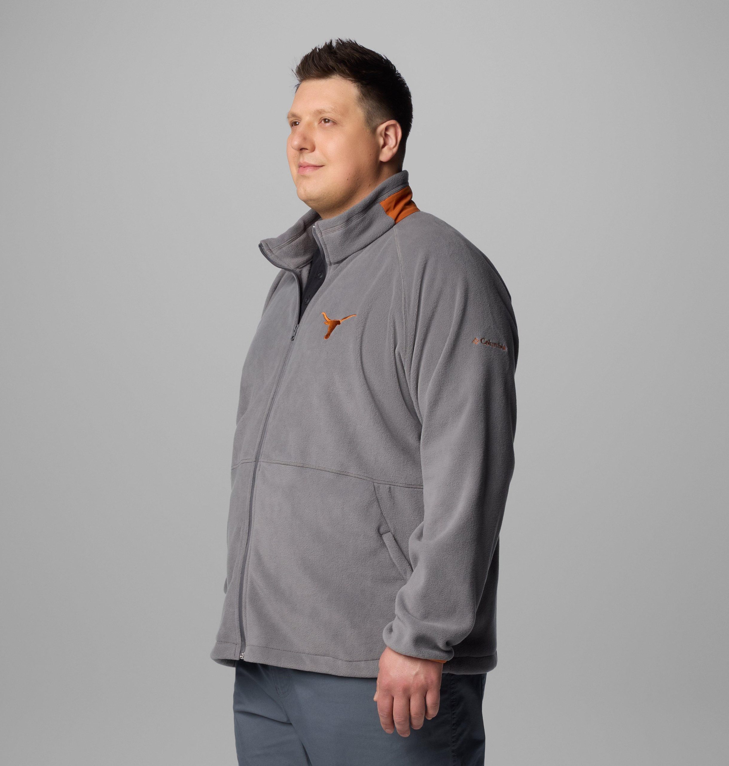 herren collegiate flanker iv fleecejacke – größe l – texas