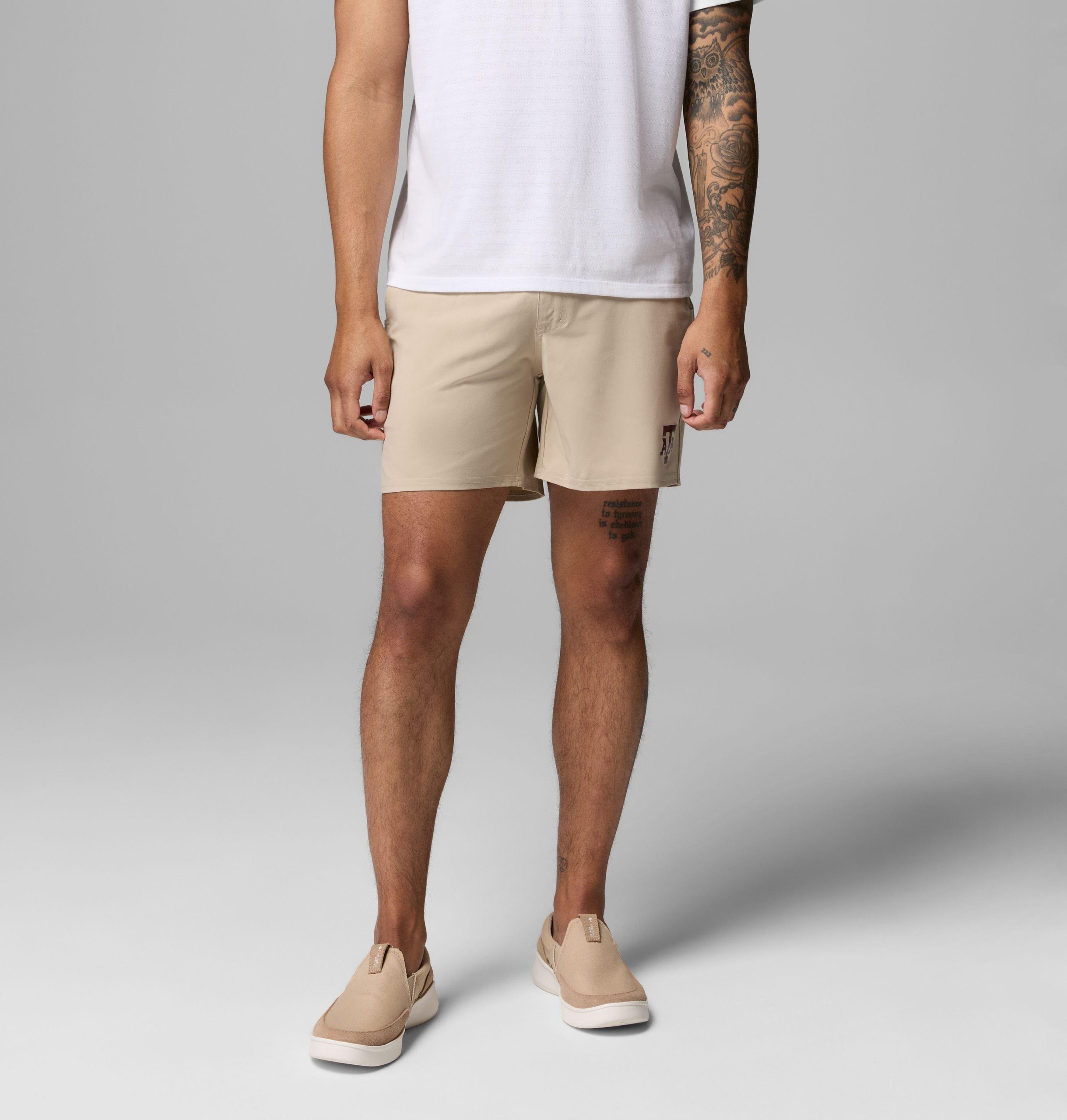 pfg terminal roamer stretch-shorts für herren college - texas am