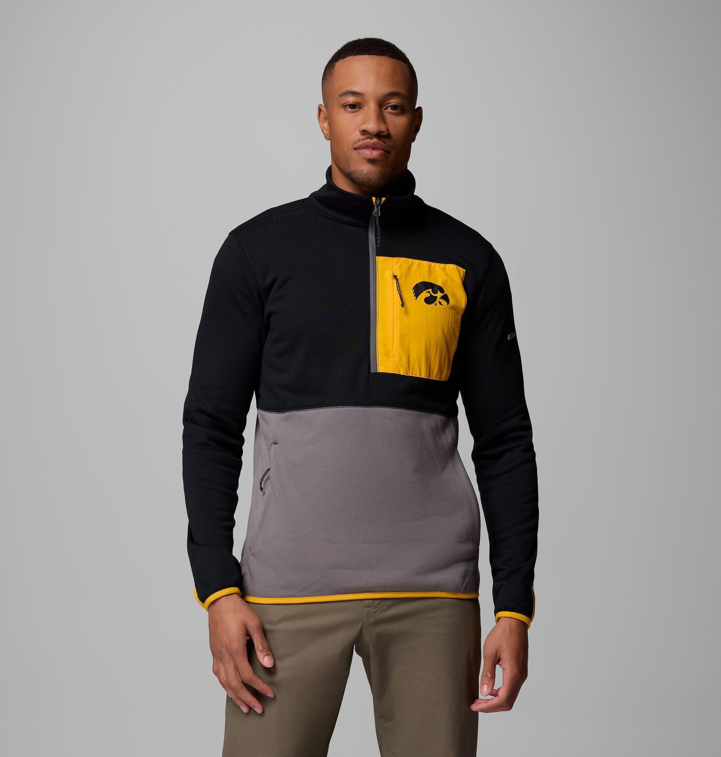 columbia collegiate wanderjacke für herren mit halbem reißverschluss – iowa