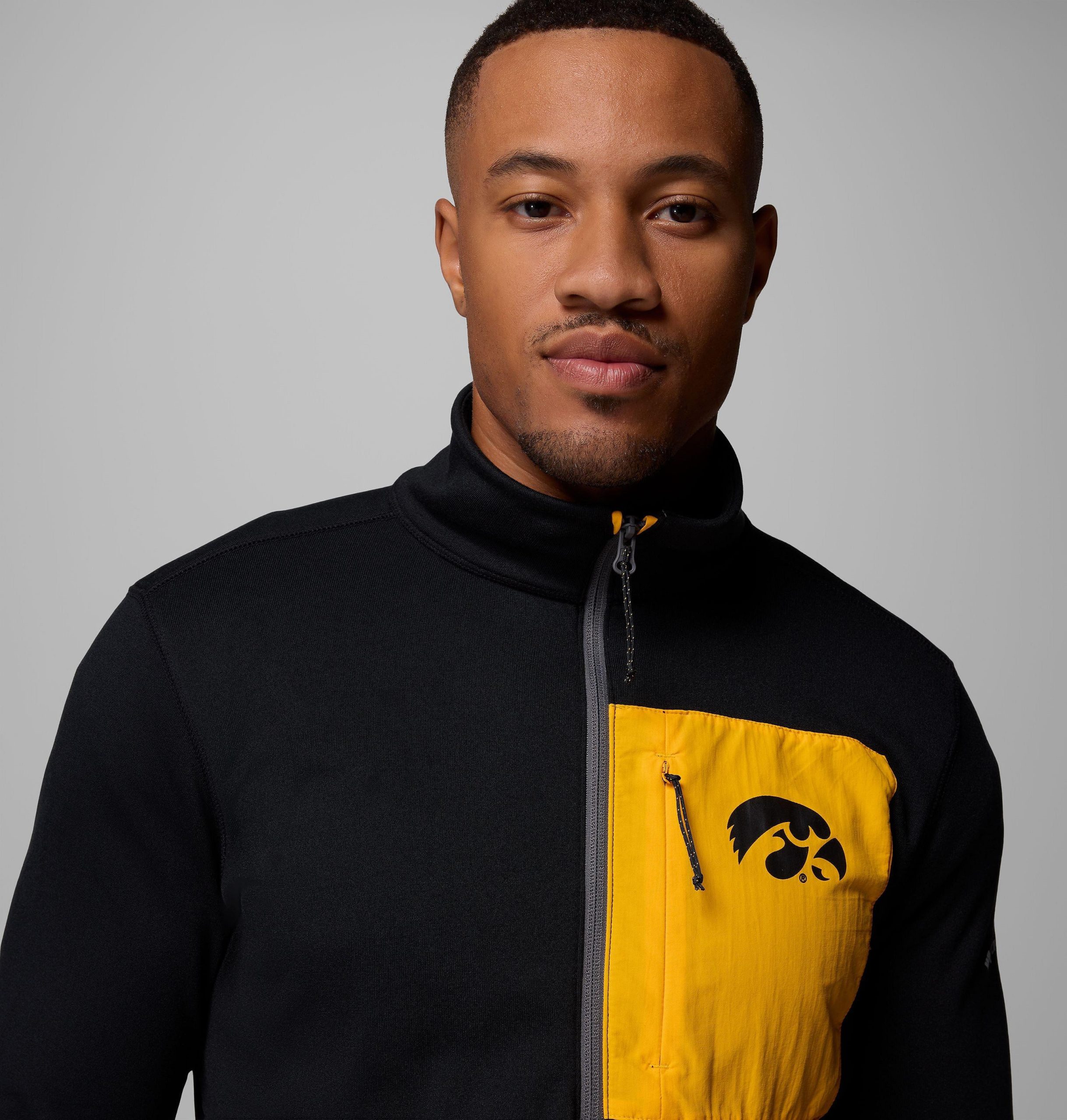 columbia collegiate wanderjacke für herren mit halbem reißverschluss – iowa