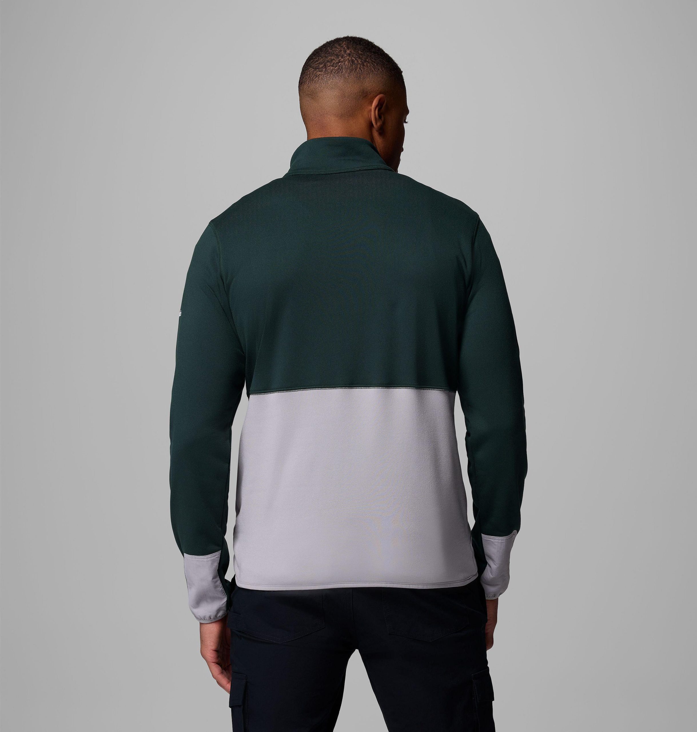 columbia wanderjacke für herren college-stil mit halbem reißverschluss – michigan state