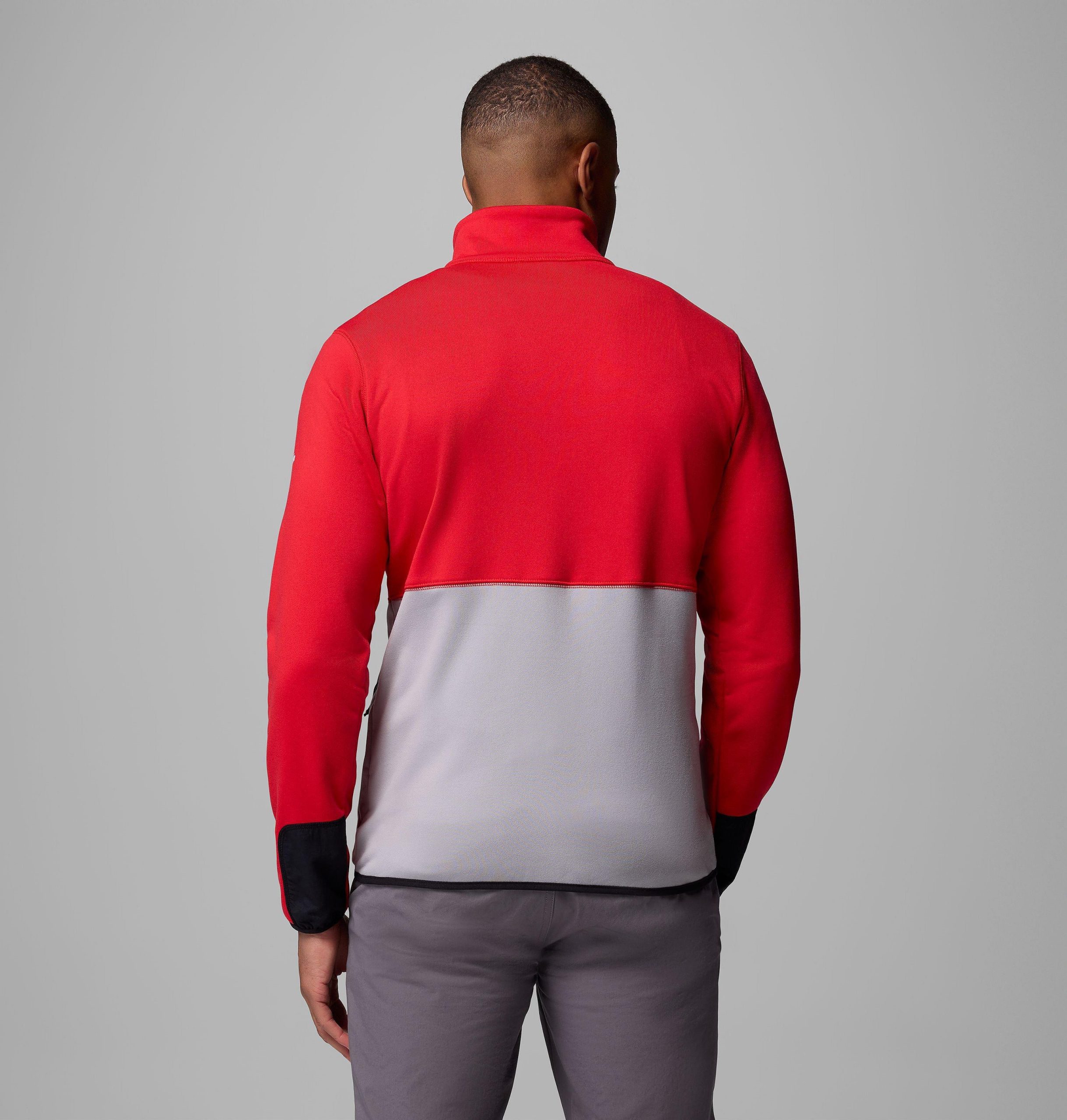 columbia wanderjacke für herren college-stil mit halbem reißverschluss - nebraska