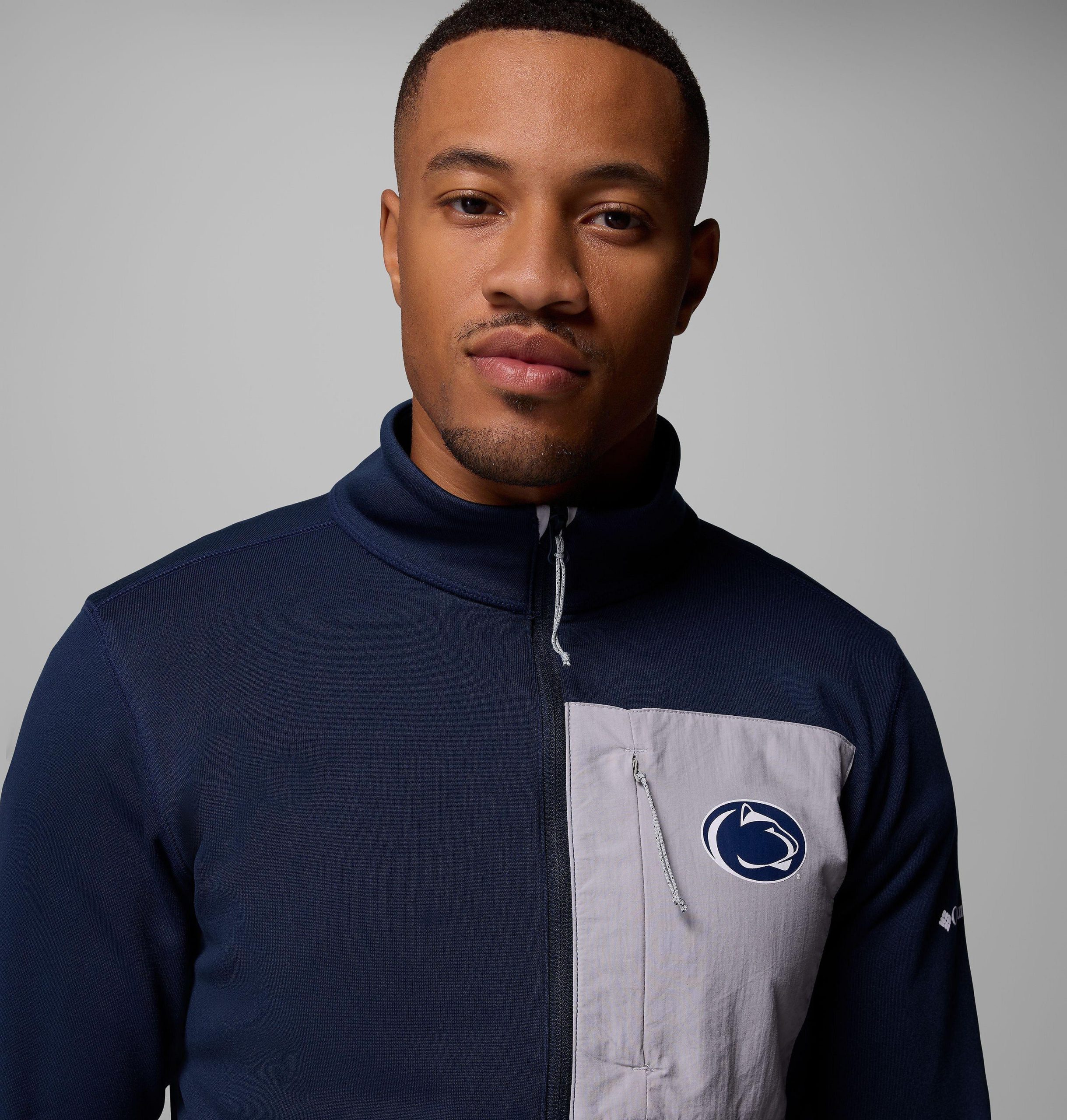 herren-college-wanderjacke mit halbem reißverschluss von columbia - penn state