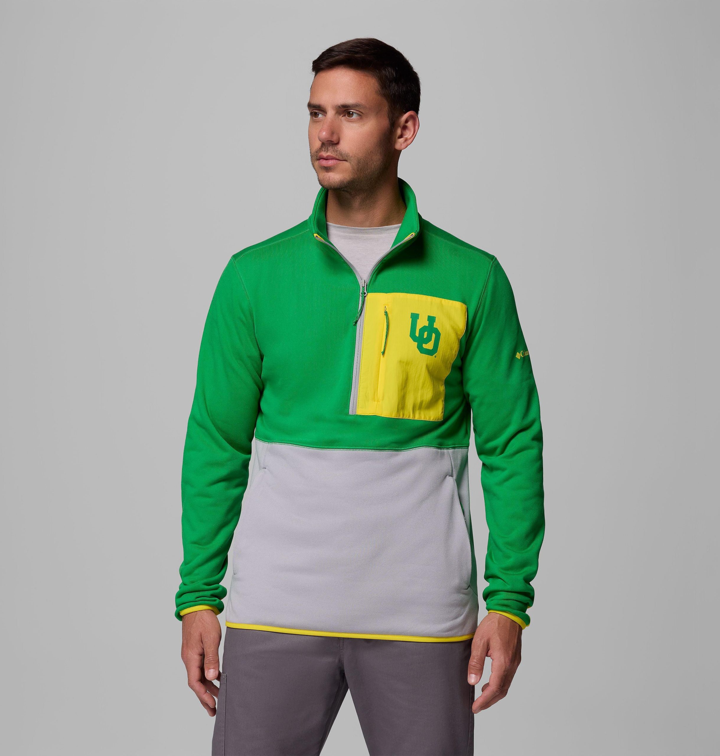columbia wanderjacke für herren college-stil halber reißverschluss