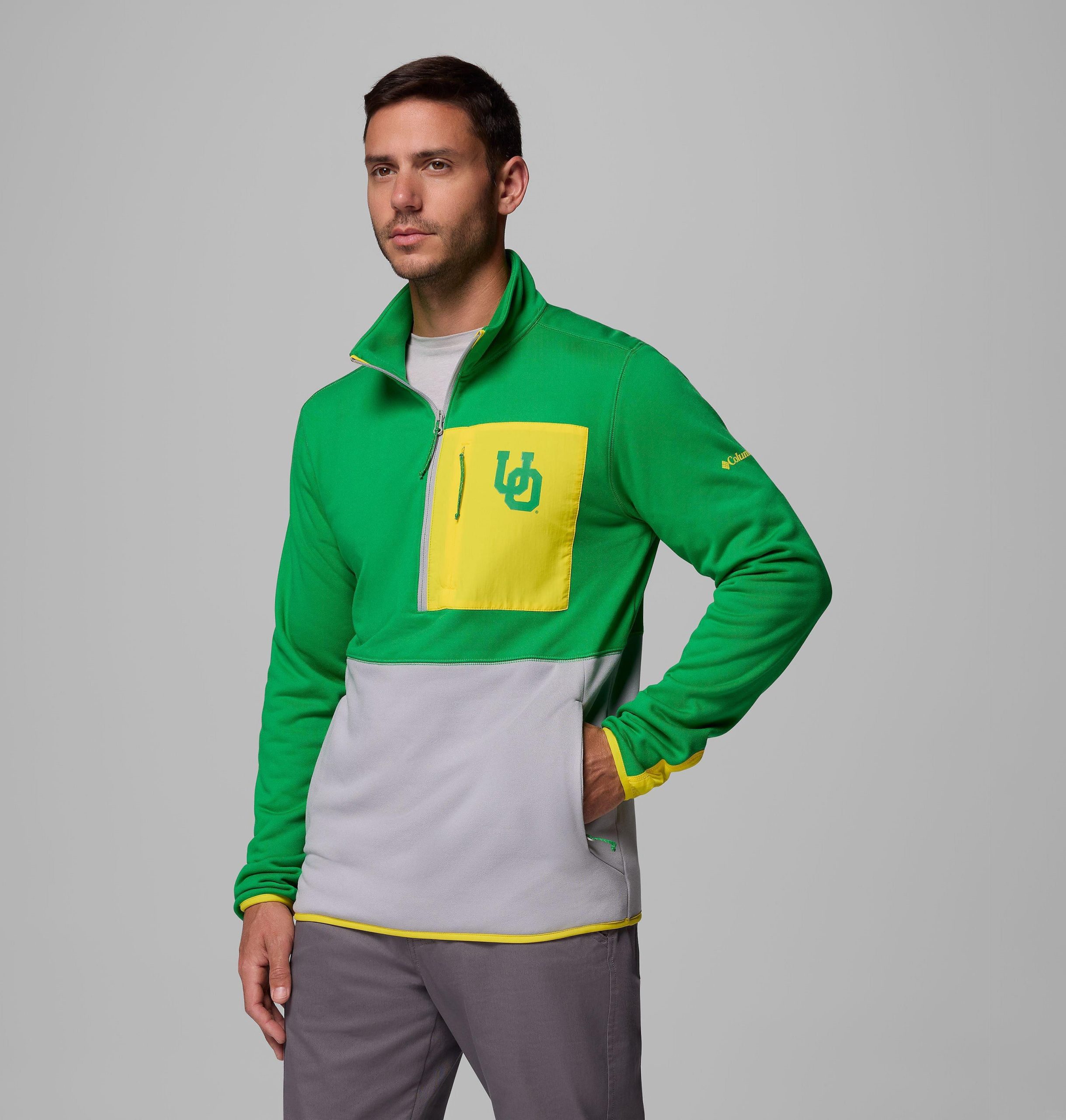 columbia wanderjacke für herren college-stil halber reißverschluss