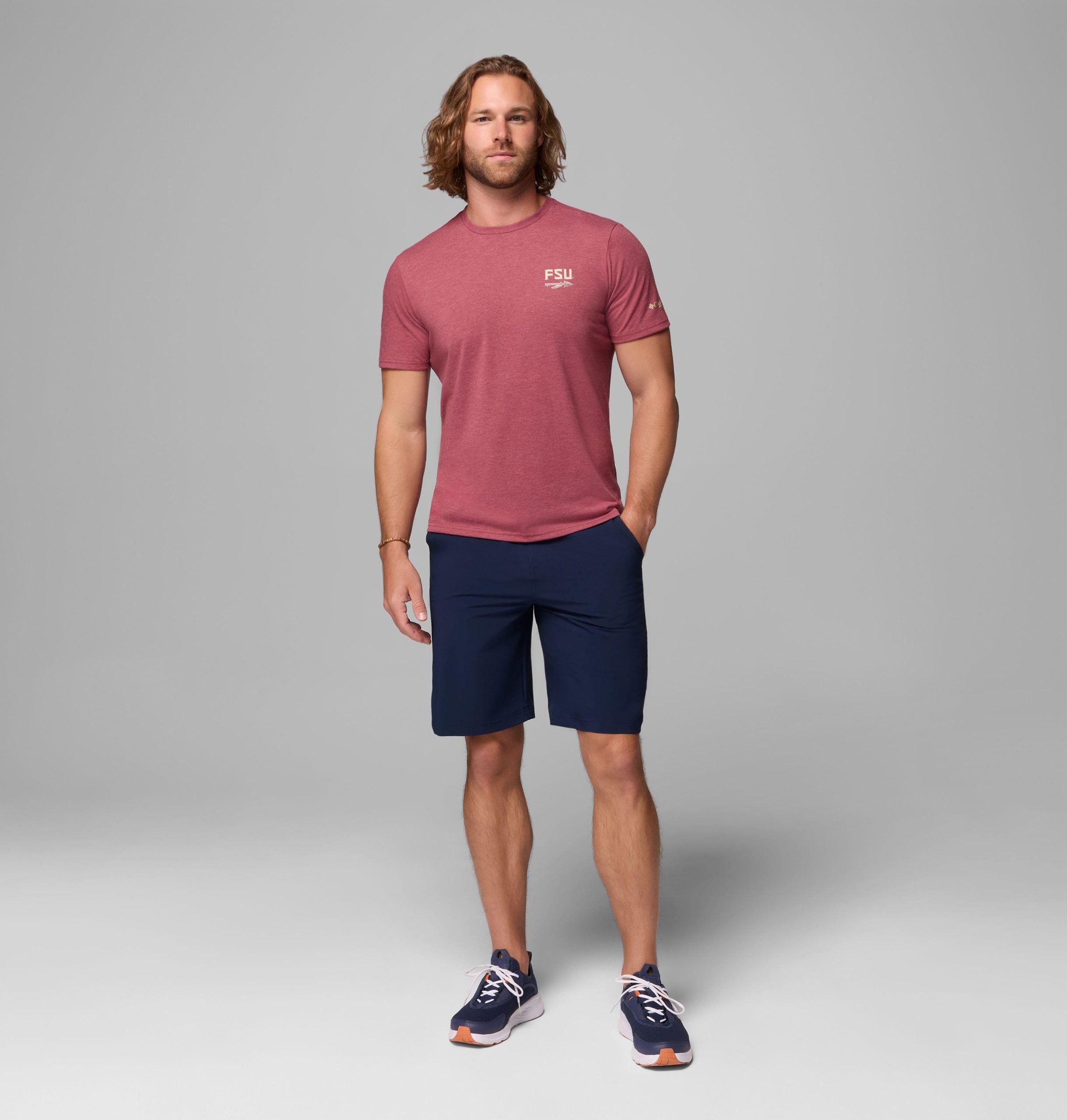herren-college-shirt von pfg mit kurzen Ärmeln – florida state