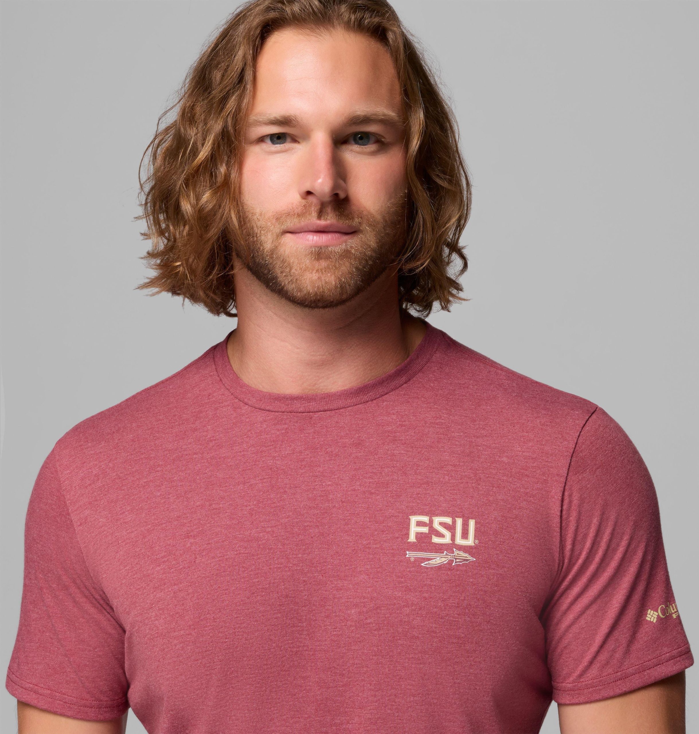 herren-college-shirt von pfg mit kurzen Ärmeln – florida state