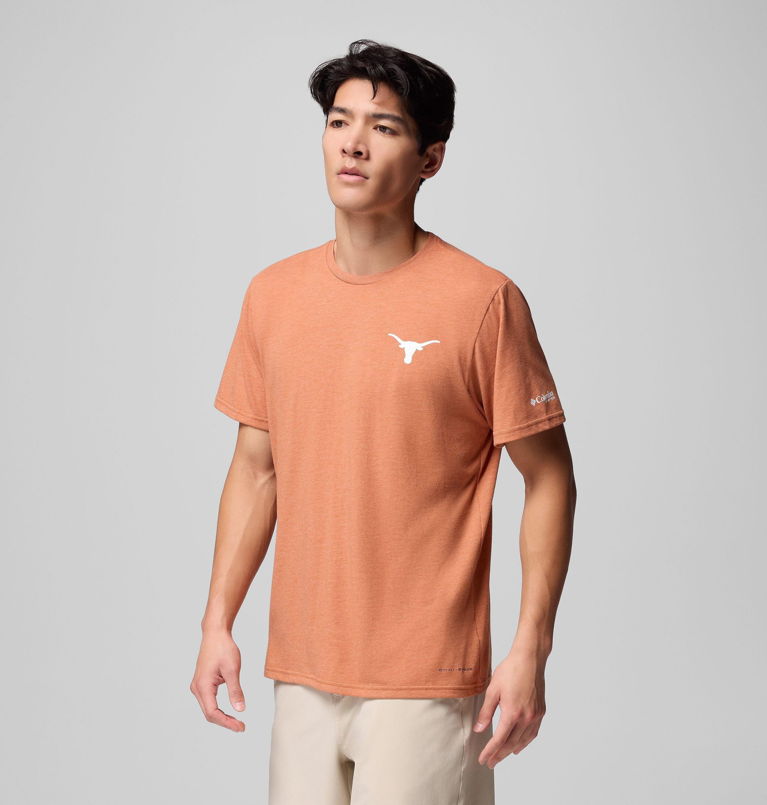 pfg kurzarmhemd für herren college-stil – texas