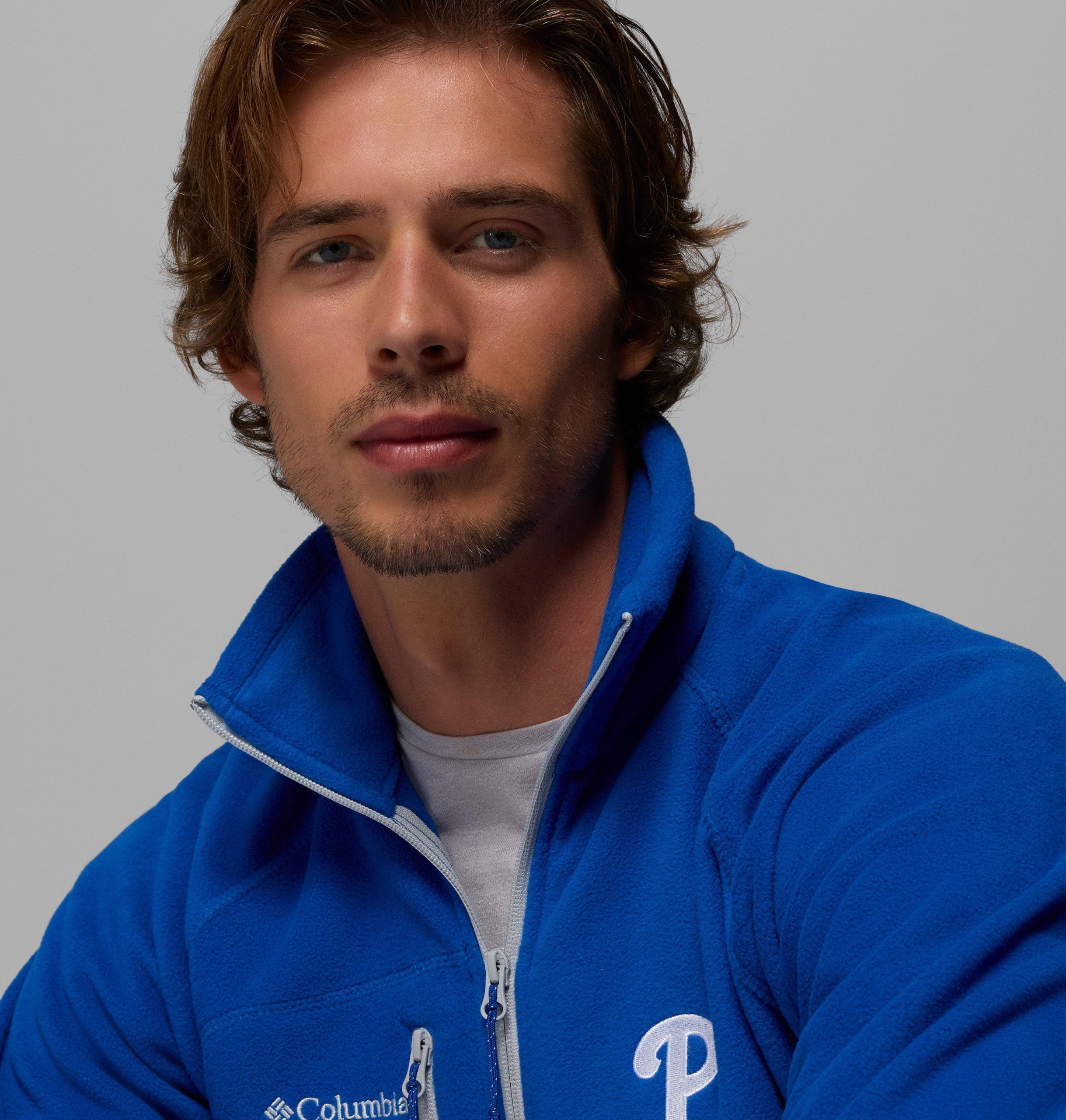 mlb fast trek ii fleecejacke mit durchgehendem reißverschluss – philadelphia phillies