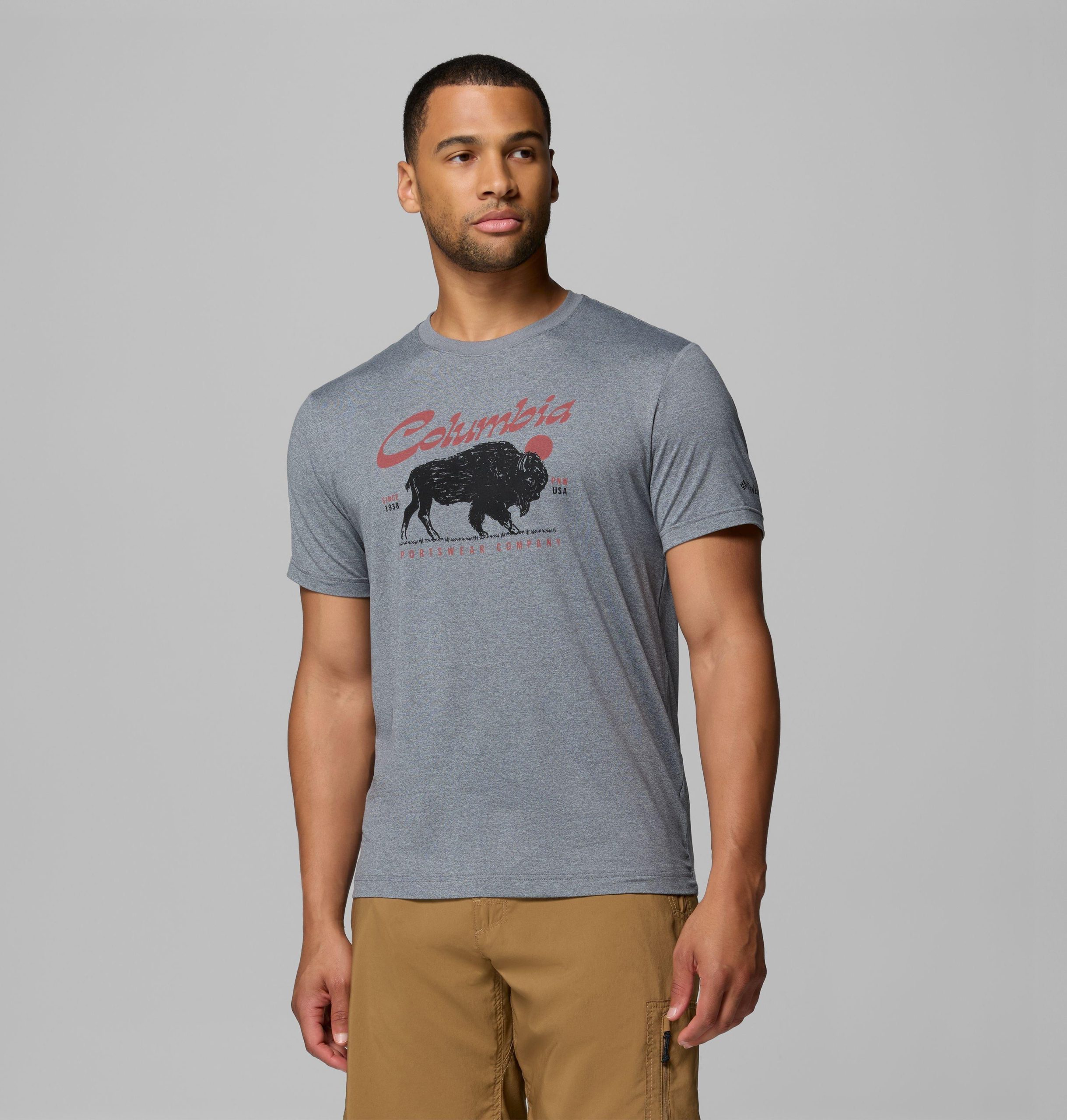 parsons point herren kurzarm-t-shirt mit grafik