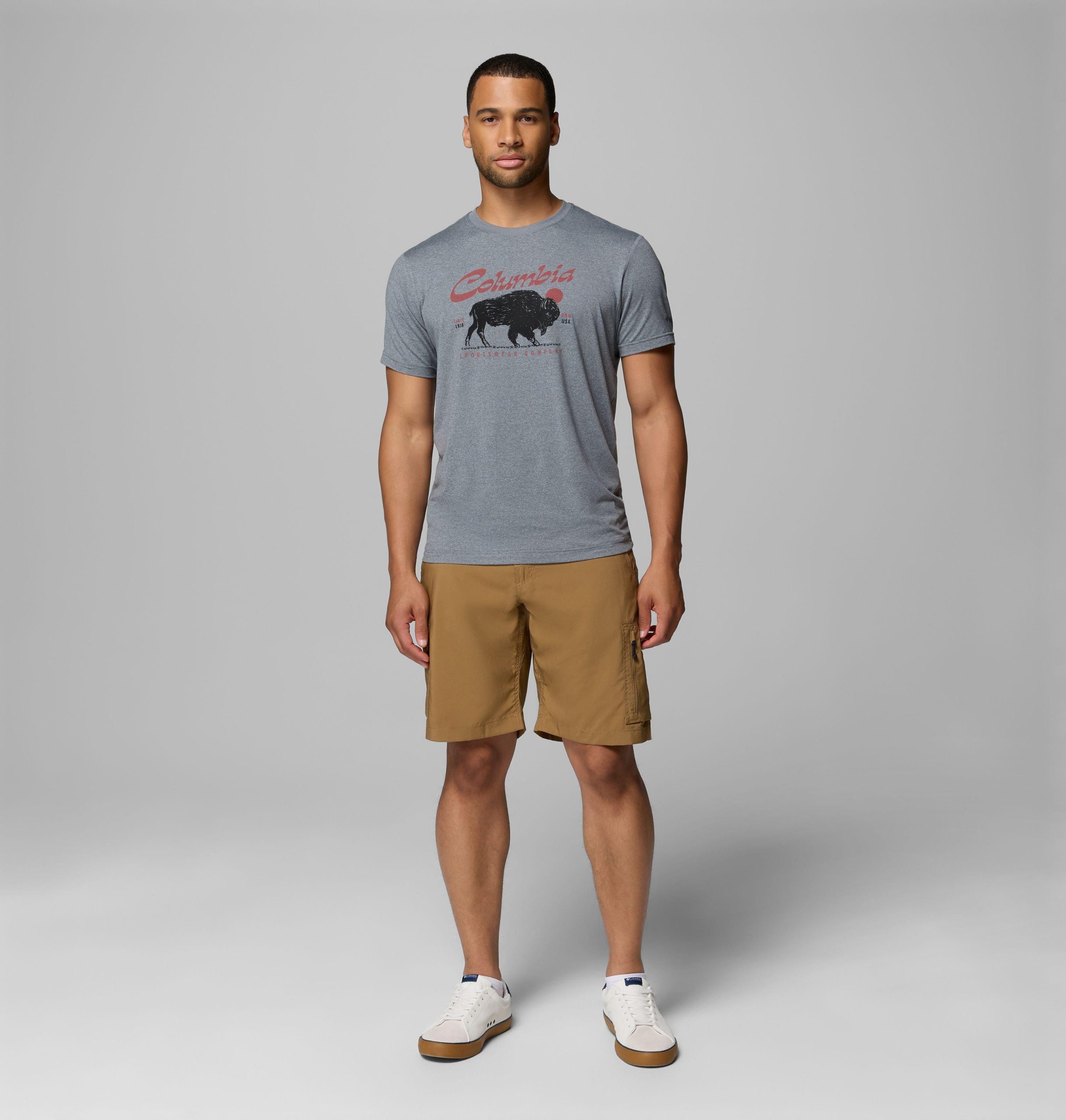 parsons point herren kurzarm-t-shirt mit grafik