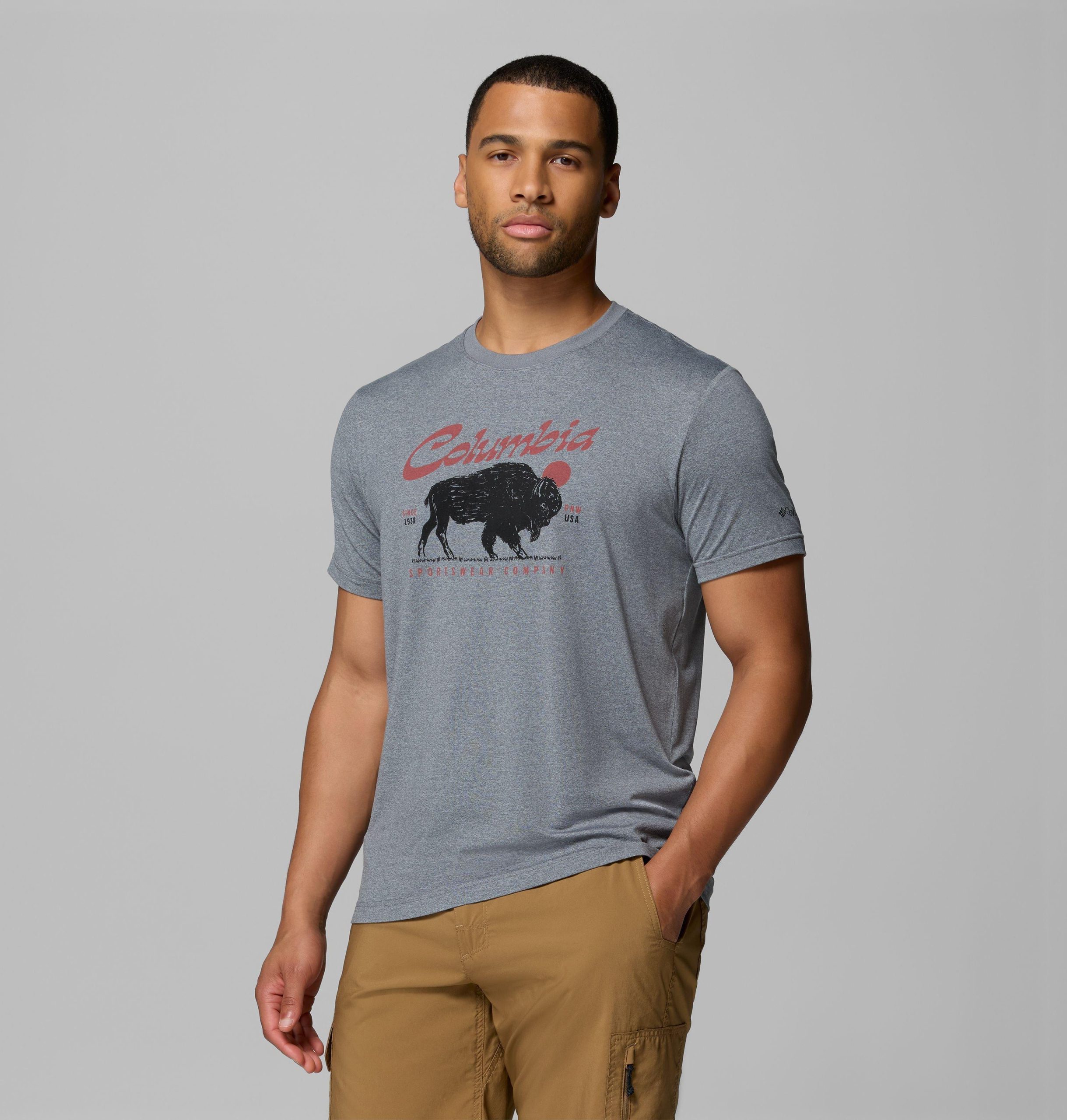 parsons point herren kurzarm-t-shirt mit grafik