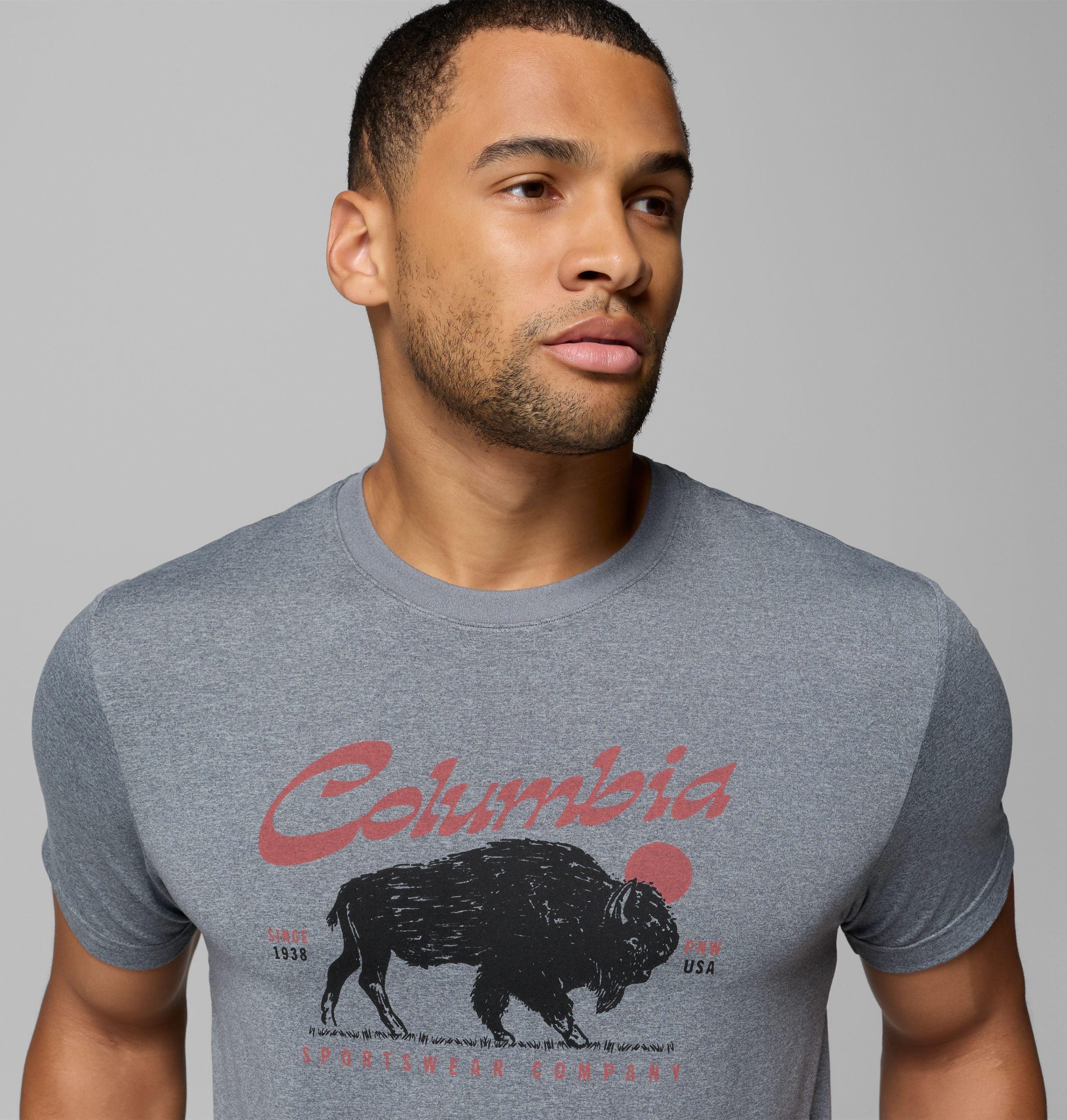 parsons point herren kurzarm-t-shirt mit grafik