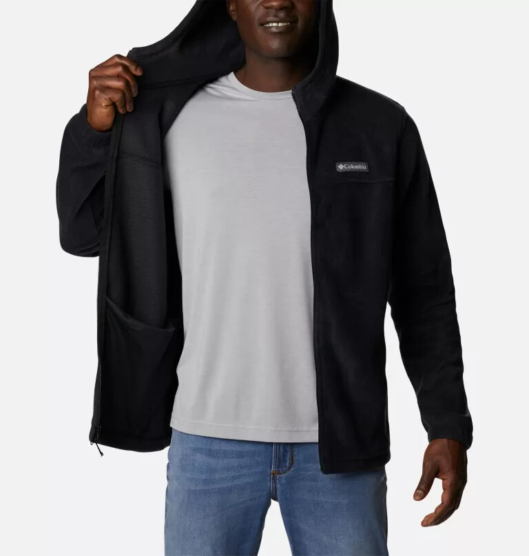 steens mountain fleece-kapuzenjacke mit durchgehendem reißverschluss für herren – lang