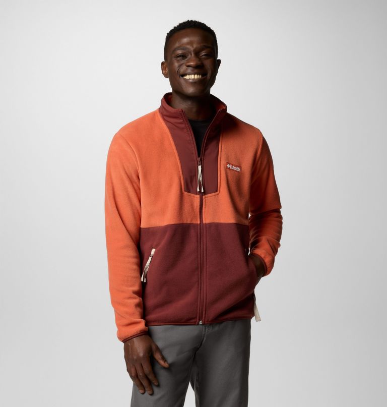 sequoia grove fleecejacke mit durchgehendem reißverschluss für herren – lang