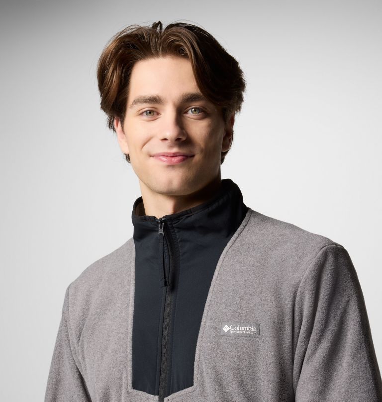 sequoia grove fleecejacke mit durchgehendem reißverschluss für herren – lang