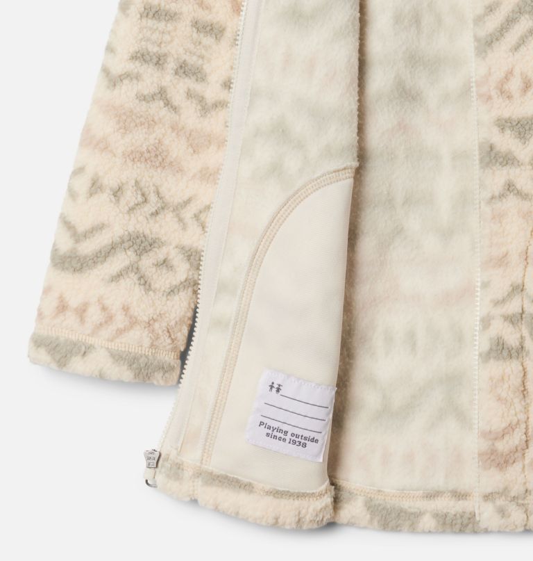 west bend fleecejacke für mädchen mit print und durchgehendem reißverschluss