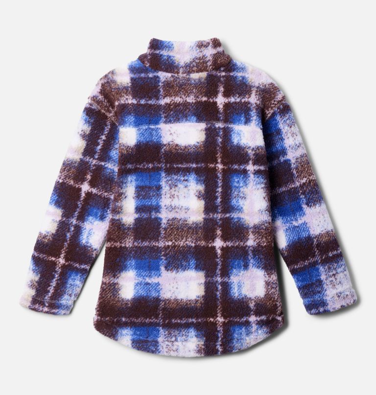 west bend fleecejacke für mädchen mit print und durchgehendem reißverschluss