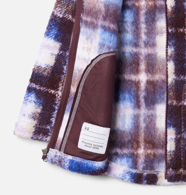 west bend fleecejacke für mädchen mit print und durchgehendem reißverschluss