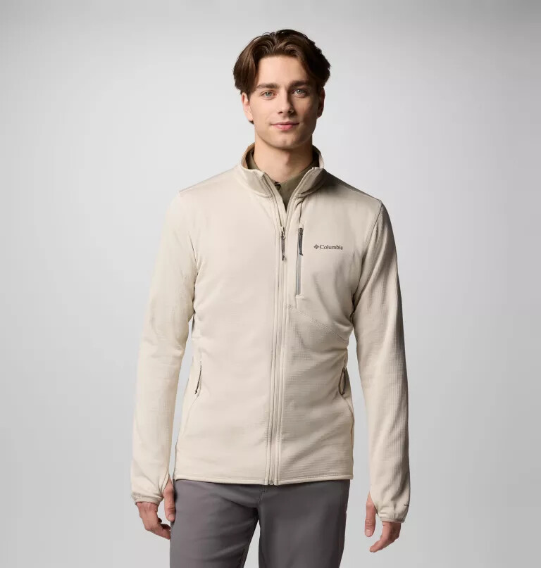 park view fleecejacke für herren mit durchgehendem reißverschluss