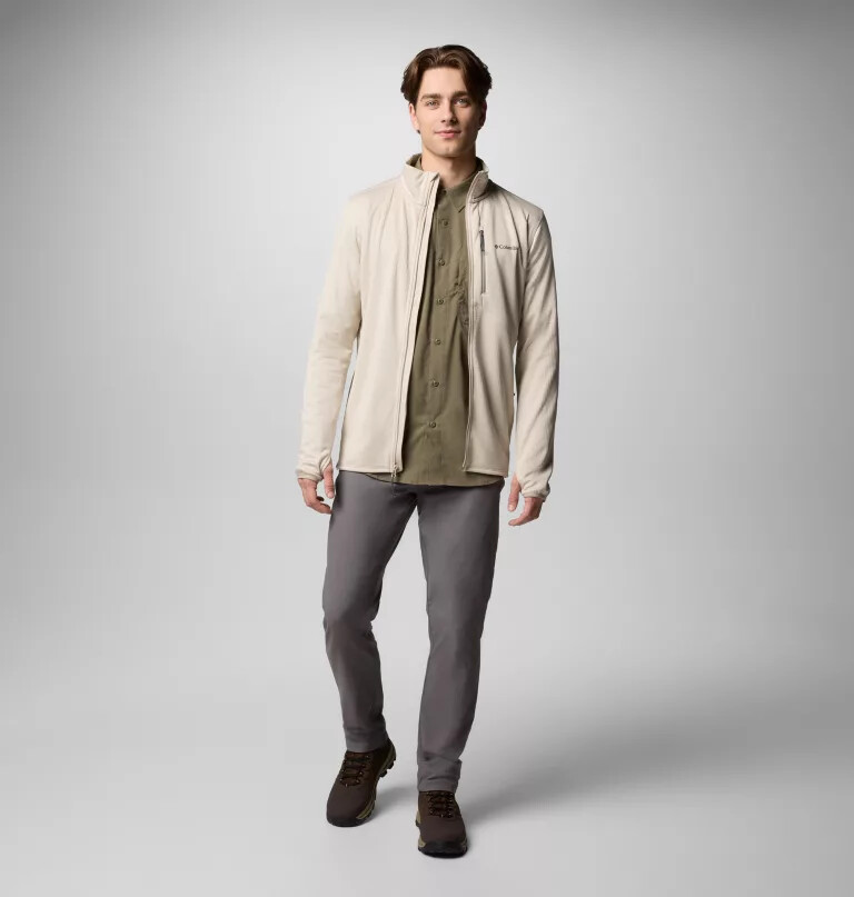 park view fleecejacke für herren mit durchgehendem reißverschluss