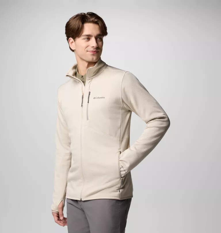 park view fleecejacke für herren mit durchgehendem reißverschluss