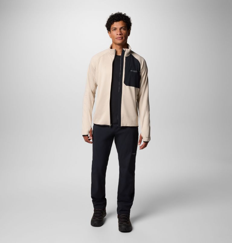 triple canyon grid fleece ii herrenjacke mit durchgehendem reißverschluss