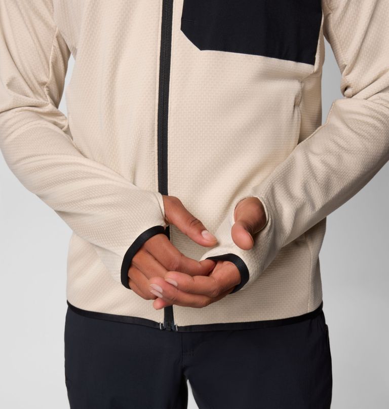 triple canyon grid fleece ii herrenjacke mit durchgehendem reißverschluss