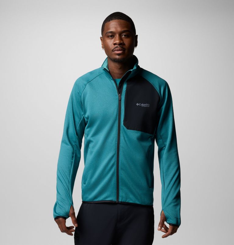 triple canyon grid fleece ii herrenjacke mit durchgehendem reißverschluss