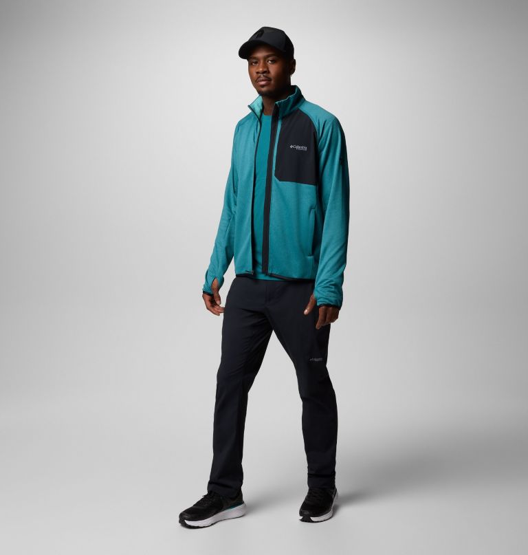 triple canyon grid fleece ii herrenjacke mit durchgehendem reißverschluss