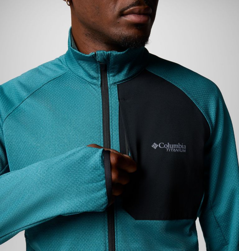 triple canyon grid fleece ii herrenjacke mit durchgehendem reißverschluss