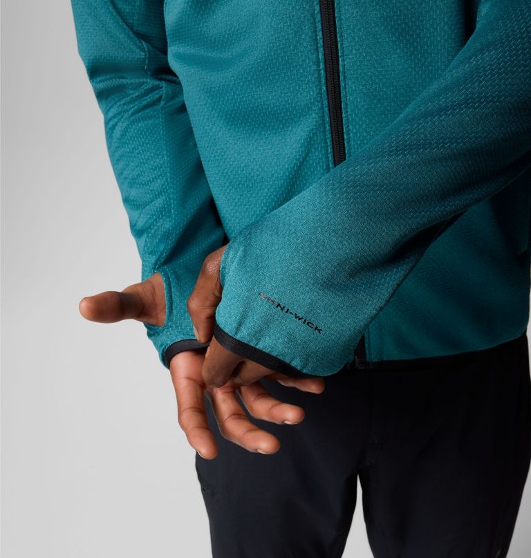 triple canyon grid fleece ii herrenjacke mit durchgehendem reißverschluss
