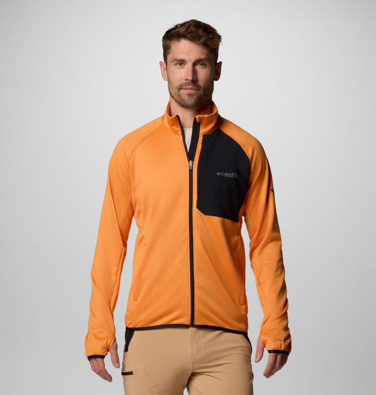 triple canyon grid fleece ii herrenjacke mit durchgehendem reißverschluss