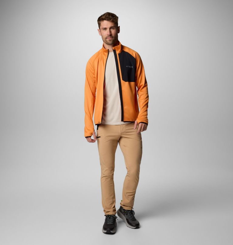 triple canyon grid fleece ii herrenjacke mit durchgehendem reißverschluss