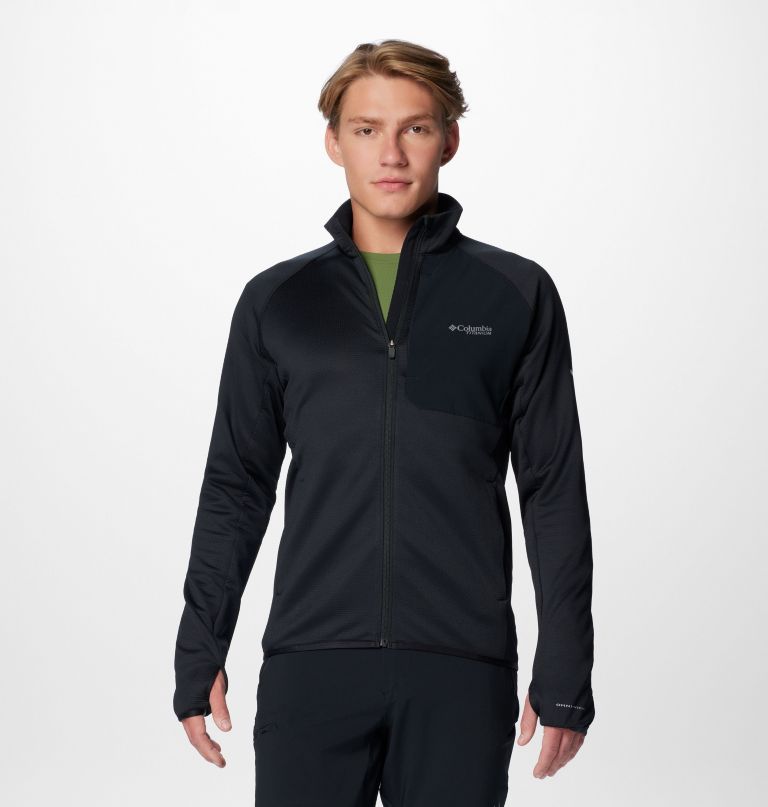 triple canyon grid fleece ii herrenjacke mit durchgehendem reißverschluss
