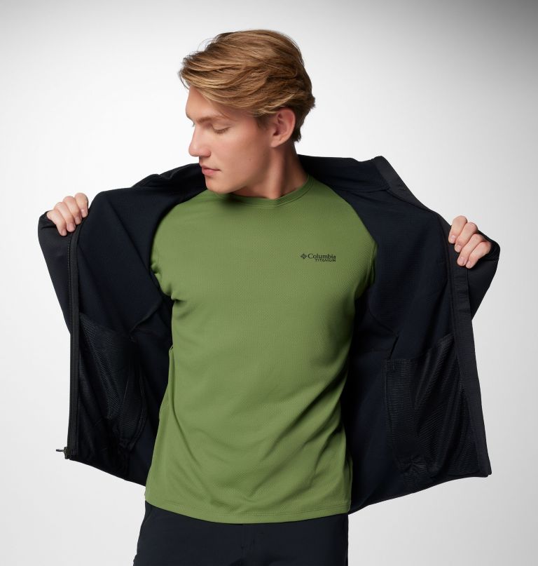 triple canyon grid fleece ii herrenjacke mit durchgehendem reißverschluss