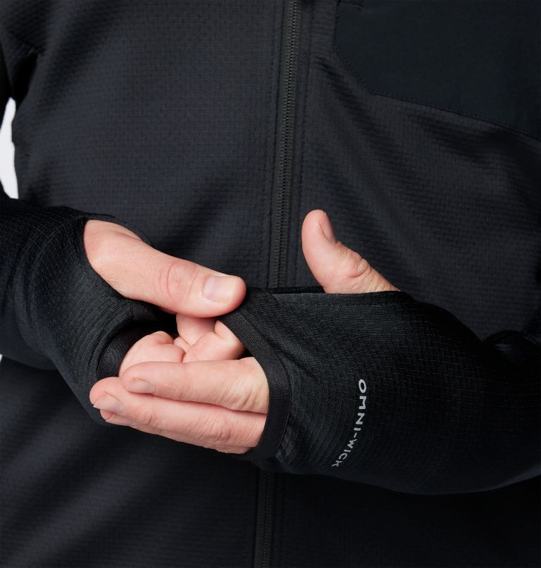 triple canyon grid fleece ii herrenjacke mit durchgehendem reißverschluss