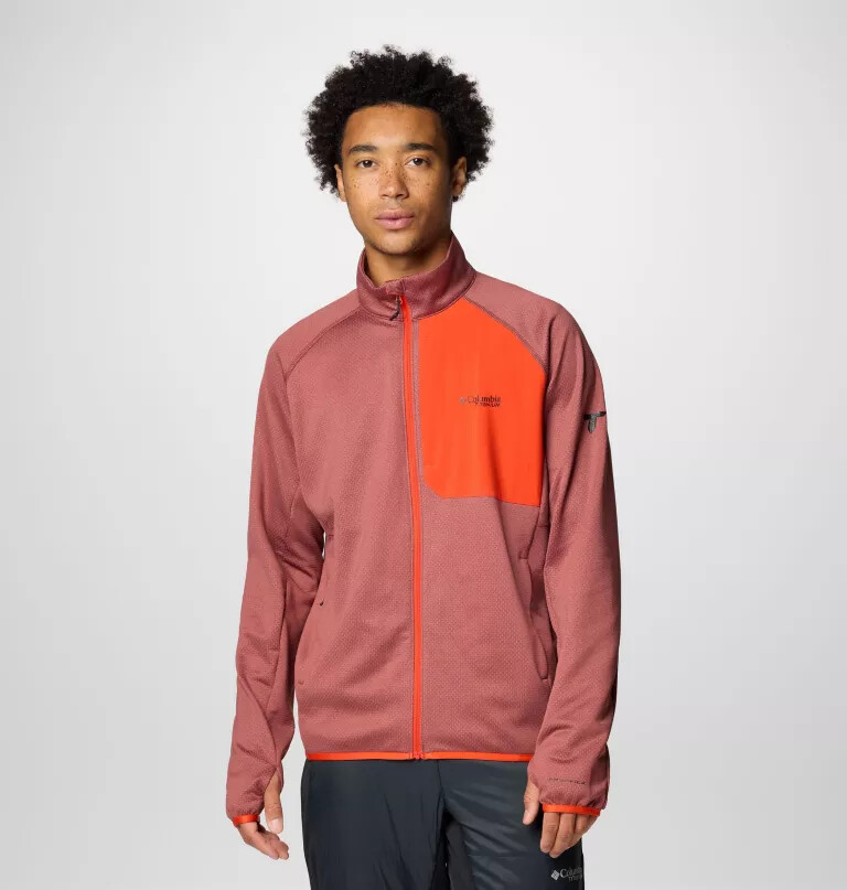 triple canyon grid fleece ii herrenjacke mit durchgehendem reißverschluss