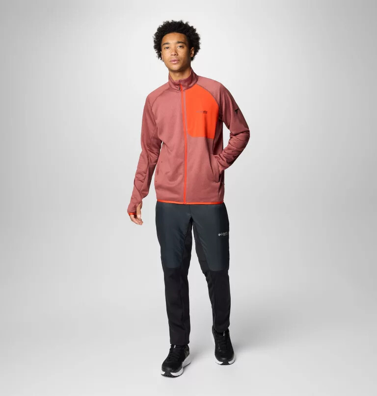 triple canyon grid fleece ii herrenjacke mit durchgehendem reißverschluss