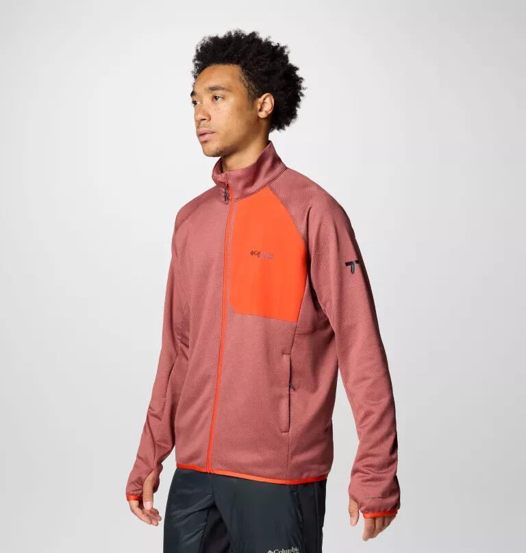 triple canyon grid fleece ii herrenjacke mit durchgehendem reißverschluss