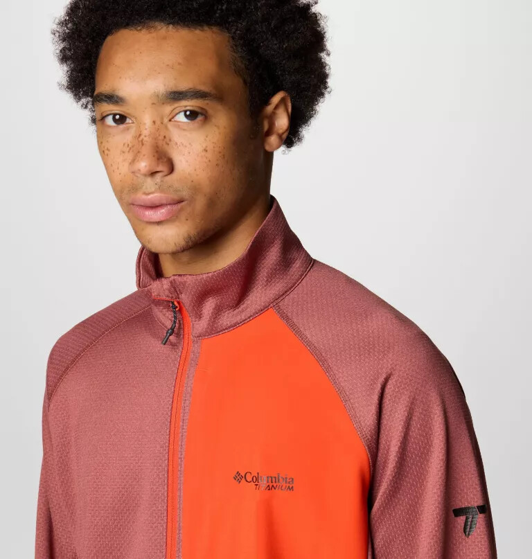 triple canyon grid fleece ii herrenjacke mit durchgehendem reißverschluss