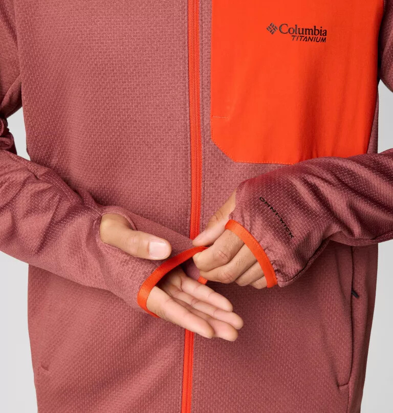 triple canyon grid fleece ii herrenjacke mit durchgehendem reißverschluss