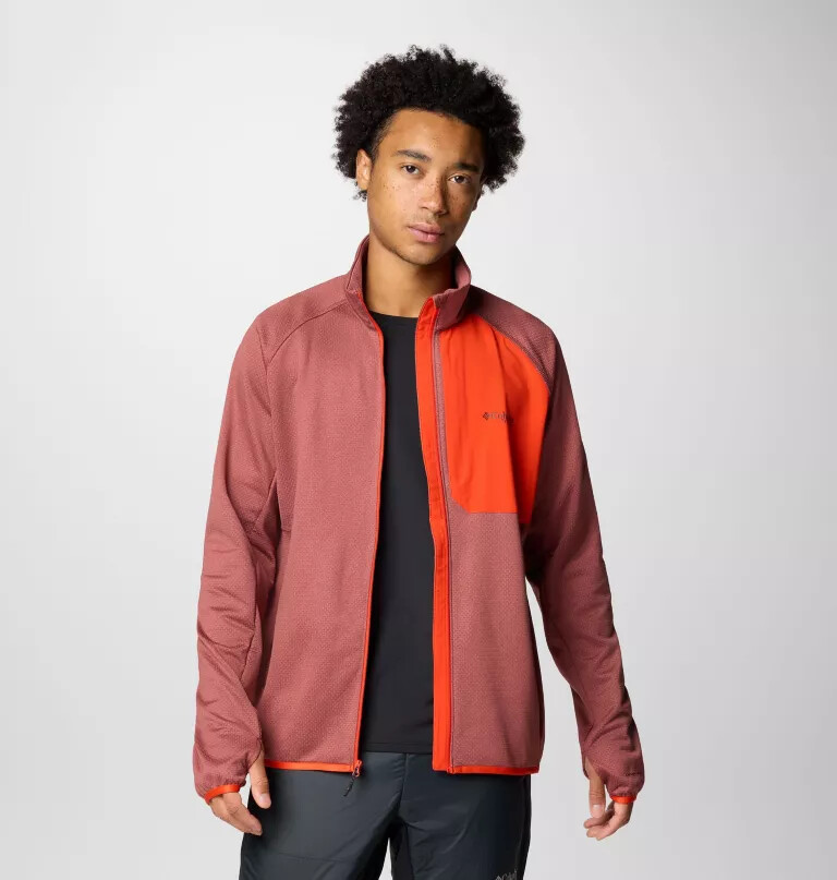 triple canyon grid fleece ii herrenjacke mit durchgehendem reißverschluss