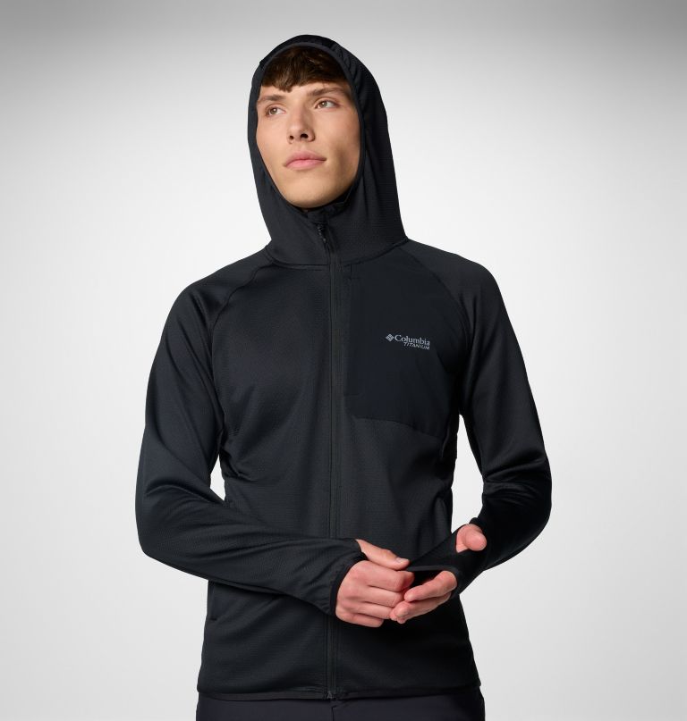 triple canyon grid ii fleecejacke für herren mit kapuze und durchgehendem reißverschluss