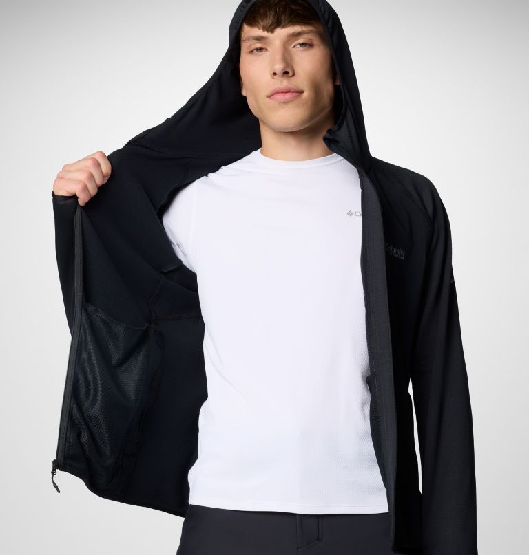 triple canyon grid ii fleecejacke für herren mit kapuze und durchgehendem reißverschluss
