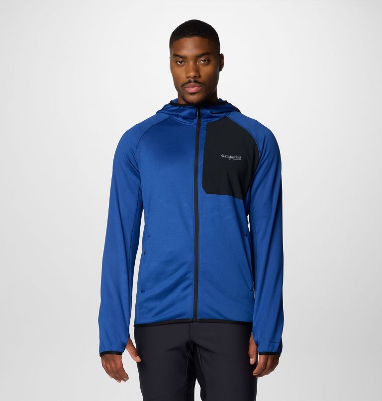 triple canyon grid ii fleecejacke für herren mit kapuze und durchgehendem reißverschluss