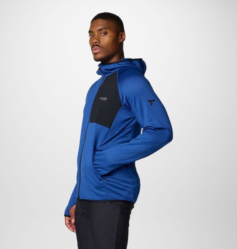 triple canyon grid ii fleecejacke für herren mit kapuze und durchgehendem reißverschluss
